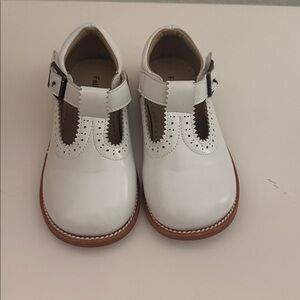 Felix & Flora White Classic Toddler Maryjane Shoe